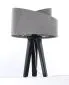 Lampa stołowa GEMSTONE szara/srebrna/czarna asymetryczna polskiej produkcji | MIRAT.
