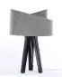 Lampa stołowa GEMSTONE szara/srebrna/czarna asymetryczna polskiej produkcji | MIRAT.