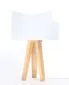 Lampa stołowa GEMSTONE biała/sosna asymetryczna | MIRAT.