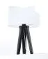 Lampa stołowa GEMSTONE biała/czarna welurowa | MIRAT.