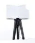Lampa stołowa GEMSTONE biała/srebrna/czarna na szafkę | MIRAT.