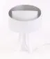 Lampa stołowa GEMSTONE biała/srebrna/biała w stylu skandynawskim | MIRAT.