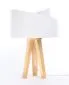 Lampa stołowa GEMSTONE biała/złota/sosna w stylu glamour | MIRAT.