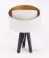Lampa stołowa GEMSTONE biała/złota/czarna w stylu loft | MIRAT.