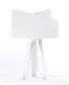 Lampa stołowa GEMSTONE biała/złota/biała nocna welurowa | MIRAT.