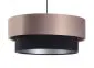 Lampa wisząca DOUBLE 40 czarna/beżowa satynowa nad stół | MIRAT. w stylu kolekcja