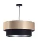 Lampa wisząca DOUBLE 40 czarna/kremowa podwójny abażur | MIRAT. w stylu  kolekcja