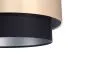 Lampa wisząca DOUBLE 60 czarna/kremowa z podwójnym abażurem | MIRAT. w stylu kolekcja