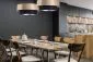 Lampa wisząca DOUBLE 50 czarna/kremowa nowoczesna na 1 żarówkę | MIRAT. w stylu  kolekcja