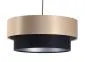 Lampa wisząca DOUBLE 60 czarna/kremowa z podwójnym abażurem | MIRAT. w stylu kolekcja