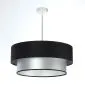 Lampa wisząca DOUBLE BLACK 40 srebrna/czarna elegancka dwukolorowa | MIRAT. w stylu  kolekcja