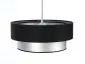 Lampa wisząca DOUBLE BLACK 50 srebrna/czarna w stylu glamour | MIRAT. w stylu kolekcja
