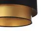 Lampa wisząca DOUBLE BLACK 50 złota/czarna satynowy abażur do jadalni | MIRAT. w stylu kolekcja
