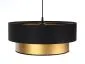 Lampa wisząca DOUBLE BLACK 60 złota/czarna nad stół ręcznie robiona | MIRAT. w stylu kolekcja