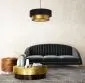 Lampa wisząca DOUBLE BLACK 60 złota/czarna nad stół ręcznie robiona | MIRAT. w stylu kolekcja