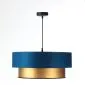 Lampa wisząca DOUBLE BLUE 50 granatowa/złota nad stół | MIRAT. w stylu kolekcja
