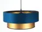 Lampa wisząca DOUBLE BLUE 50 granatowa/złota nad stół | MIRAT. w stylu kolekcja