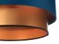Lampa wisząca DOUBLE BLUE 50 granatowa/miedziana w kształcie walca | MIRAT. w stylu kolekcja