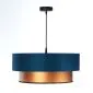 Lampa wisząca DOUBLE BLUE 50 granatowa/miedziana w kształcie walca | MIRAT. w stylu kolekcja