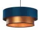 Lampa wisząca DOUBLE BLUE 50 granatowa/miedziana w kształcie walca | MIRAT. w stylu kolekcja