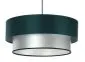 Lampa wisząca DOUBLE GREEN 50 zielona/srebrna w kształcie walca | MIRAT. w stylu kolekcja