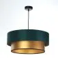 Lampa wisząca DOUBLE GREEN 50 zielona/złota do sypialni | MIRAT. w stylu kolekcja