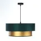 Lampa wisząca DOUBLE GREEN 60 zielona/złota nad stół | MIRAT. w stylu  kolekcja