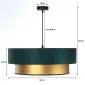 Lampa wisząca DOUBLE CREAM 60 kremowa/srebrna do jadalni nad stół | MIRAT.