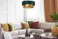 Lampa wisząca DOUBLE GREEN 50 zielona/złota do sypialni | MIRAT. w stylu kolekcja