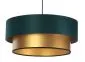 Lampa wisząca DOUBLE GREEN 50 zielona/złota do sypialni | MIRAT. w stylu kolekcja