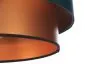 Lampa wisząca DOUBLE GREEN 60 zielona/miedziana w kształcie walca | MIRAT. w stylu kolekcja