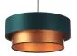 Lampa wisząca DOUBLE GREEN 60 zielona/miedziana w kształcie walca | MIRAT. w stylu kolekcja