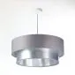 Lampa wisząca DOUBLE GRAY 40 szara/srebrna elegancka na 1 żarówkę | MIRAT. w stylu kolekcja