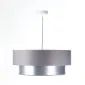 Lampa wisząca DOUBLE GRAY 60 szara/srebrna do przedpokoju | MIRAT. w stylu kolekcja