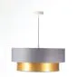 Lampa wisząca DOUBLE GRAY 60 szara/złota nowoczesna ręcznie robiona | MIRAT. w stylu kolekcja
