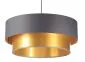 Lampa wisząca DOUBLE GRAY 50 szara/złota na 1 żarówkę do przedpokoju | MIRAT. w stylu  kolekcja