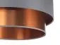 Lampa wisząca DOUBLE GRAY 40 szara/miedziana nowoczesna do salonu | MIRAT. w stylu kolekcja