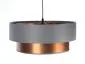 Lampa wisząca DOUBLE GRAY 50 szara/miedziana elegancka w stylu glamour | MIRAT. w stylu kolekcja