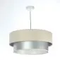 Lampa wisząca DOUBLE CREAM 50 kremowa/srebrna dwukolorowa ręcznie robiona | MIRAT. w stylu kolekcja