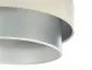 Lampa wisząca DOUBLE CREAM 60 kremowa/srebrna do jadalni nad stół | MIRAT. w stylu  kolekcja