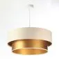 Lampa wisząca DOUBLE CREAM 60 kremowa/złota do jadalni | MIRAT. w stylu kolekcja