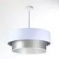 Lampa wisząca DOUBLE WHITE 40 biała/srebrna nowoczesna dwukolorowa | MIRAT. w stylu  kolekcja