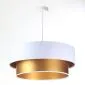 Lampa wisząca DOUBLE WHITE 40 biała/złota nowoczesna dwukolorowa | MIRAT.