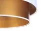 Lampa wisząca DOUBLE WHITE 60 biała/złota do jadalni nad stół | MIRAT.