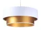 Lampa wisząca DOUBLE WHITE 60 biała/złota do jadalni nad stół | MIRAT.