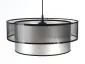 Lampa wisząca DOUBLE NET 50 srebrna nowoczesna symetryczna | MIRAT.