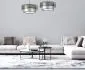 Lampa wisząca DOUBLE NET 40 srebrna w stylu loft | MIRAT.