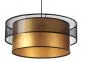 Lampa wisząca DOUBLE NET 40 złota symetryczna w kształcie walca | MIRAT.