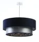 Lampa wisząca DOUBLE MIX 40 granatowa/srebrna nowoczesna do salonu | MIRAT.