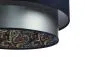 Lampa wisząca DOUBLE MIX 50 granatowa/srebrna w kształcie walca | MIRAT.